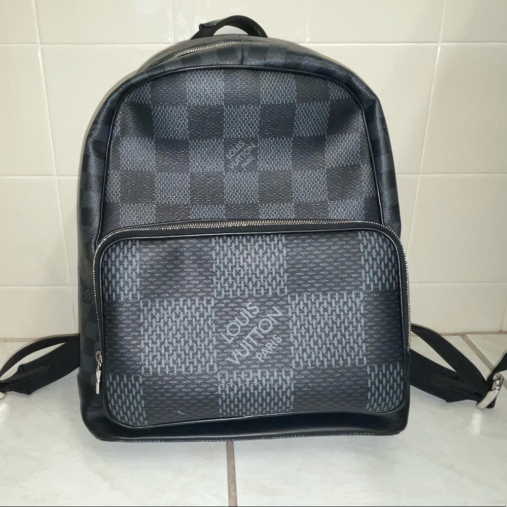 BEST OFFER Louis Vuitton Black Backpack NEAR MINT